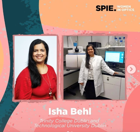 Image for Dr. Isha Behl featured in International Society for Optics and Photonics (SPIE) Women in Optics