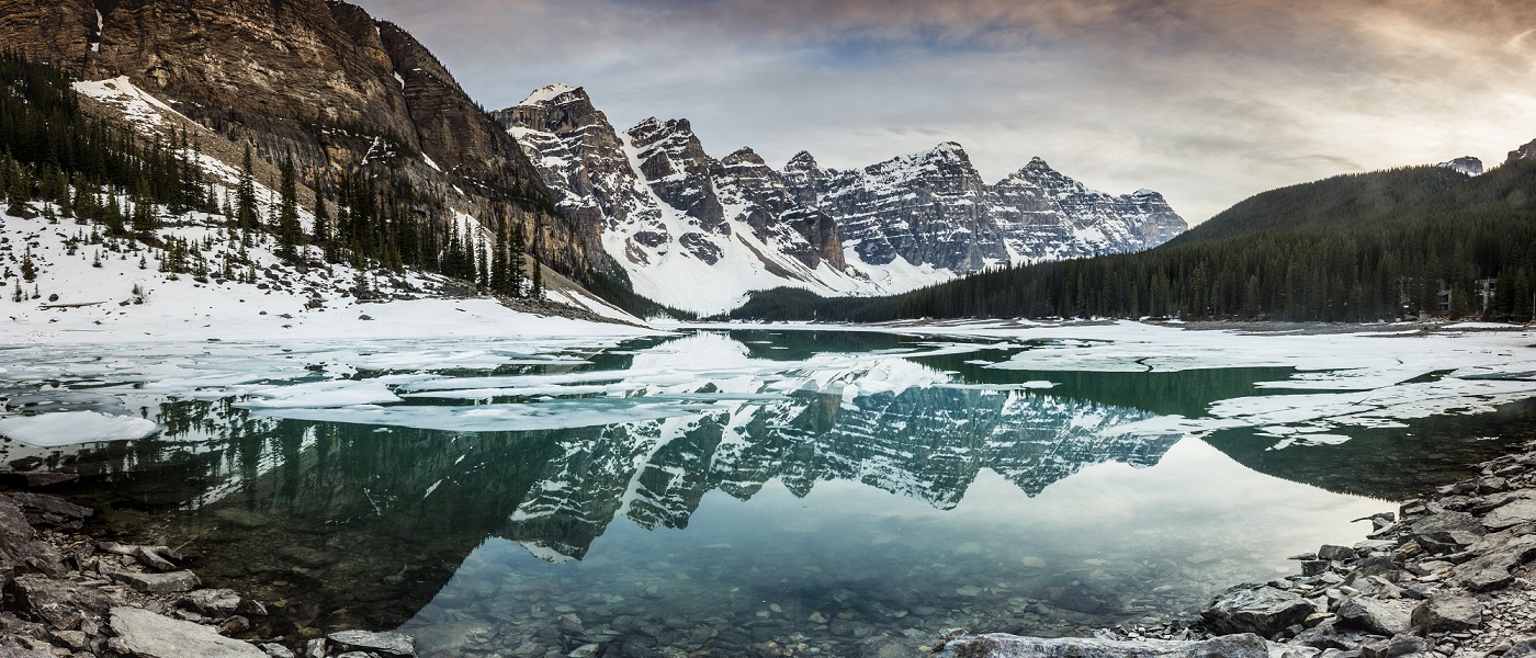 Mountains and lake