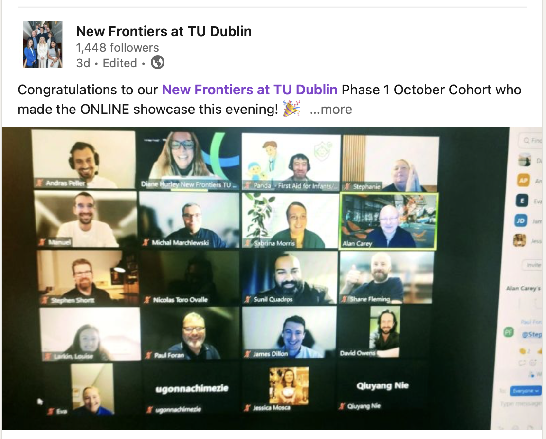 Image for  New Frontiers at TU Dublin Phase 1- October 2024