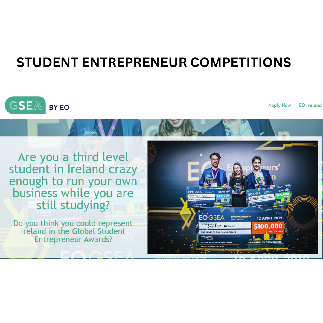 Image for Student Entrepreneurship competitions - YTILI/ GSEA Ireland/ EI Student Entrepreneur Awards 2025