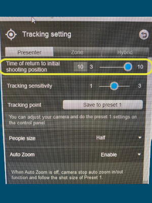 settings - tracking