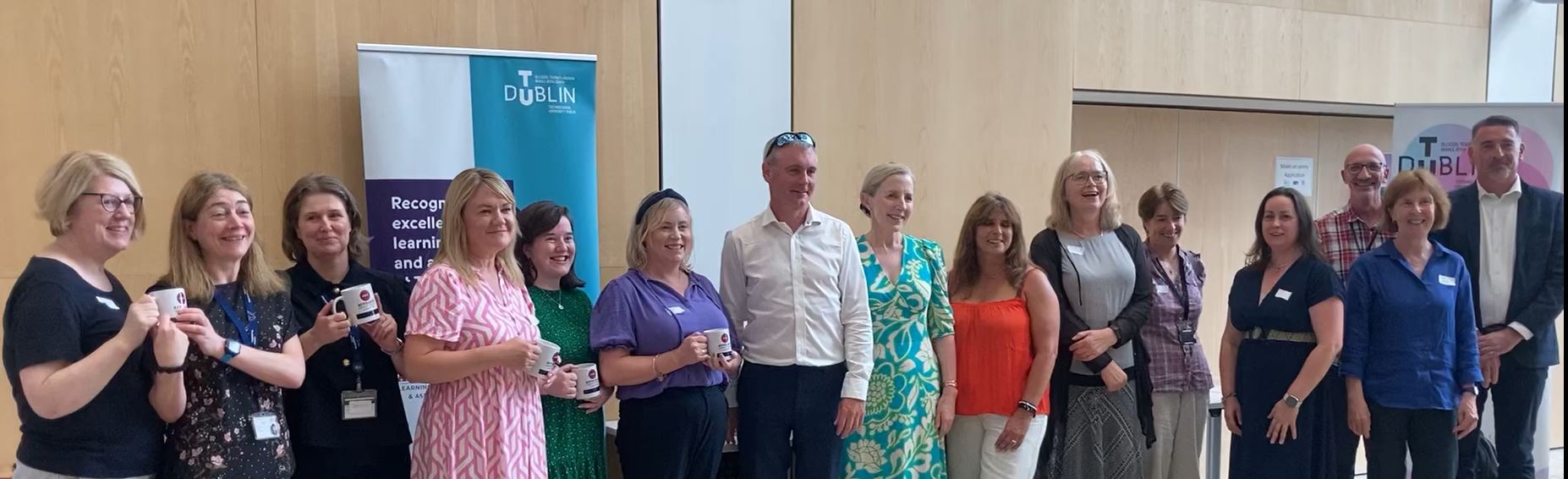 Group of TU Dublin academic staff with Professor Brian Bowe