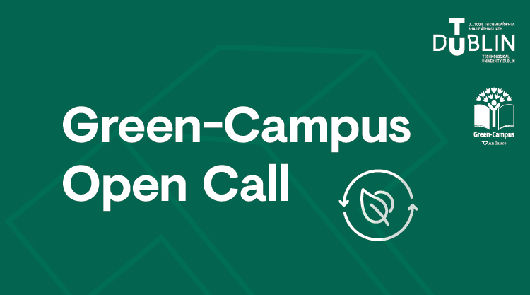 Image for Green box with logos and white text saying Green-Campus Open Call