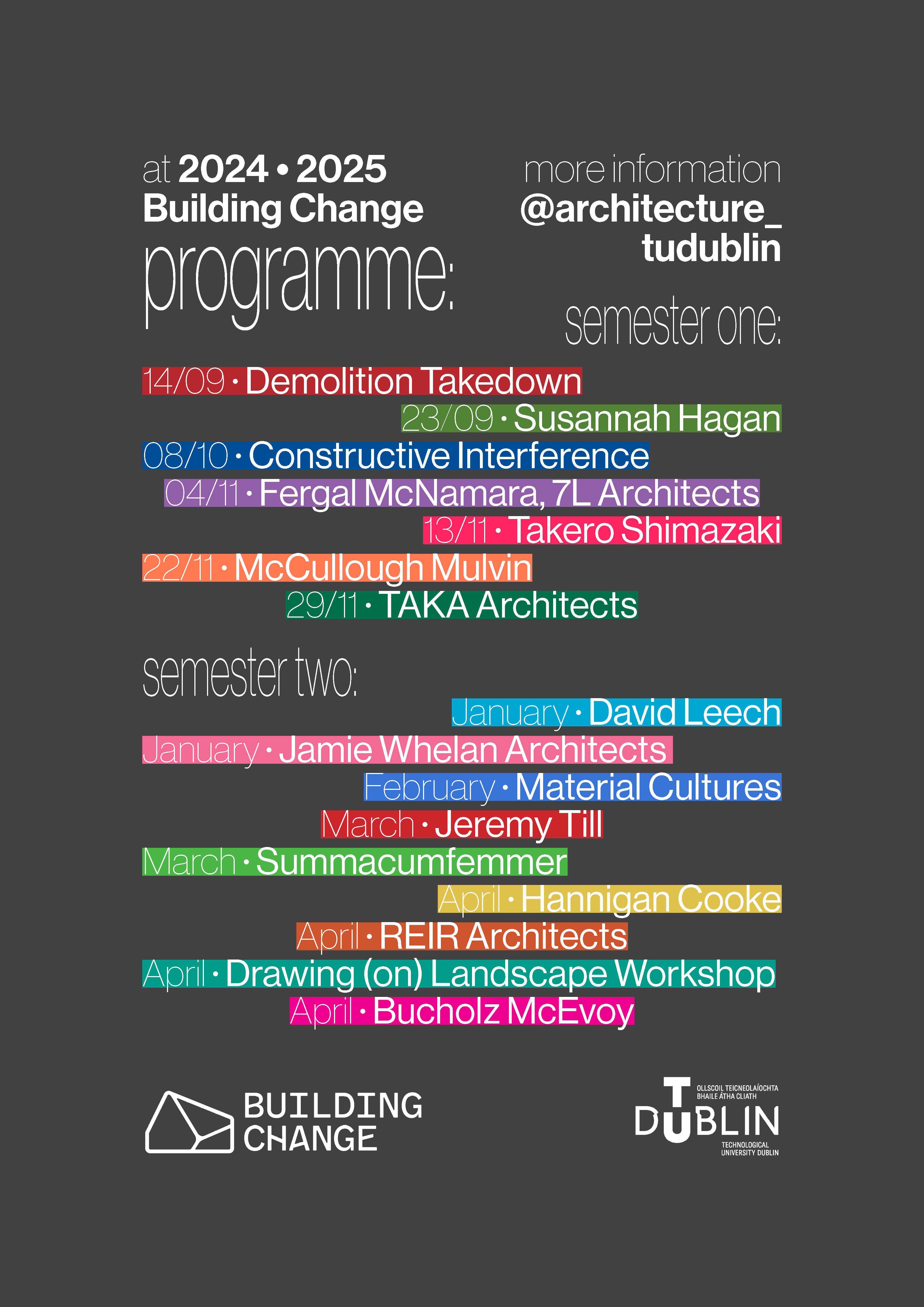 Building Change 24/25 Programme of Events