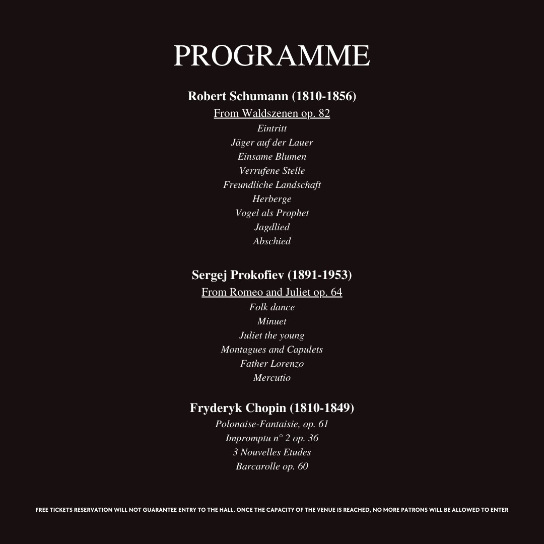 Program - Leonora Armellini | Piano Solo Concert 06/06/2024