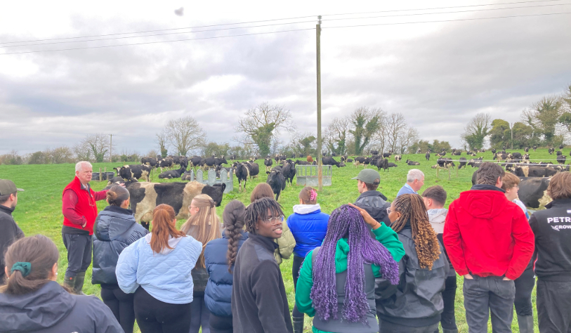 TU869-2 BSc Environmental Health learning about sustainable milk production and animal welfare.