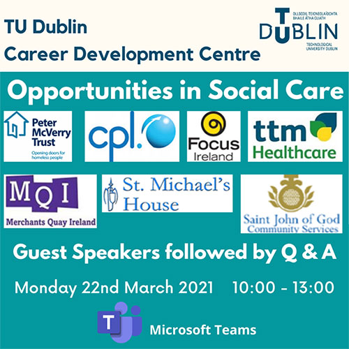 Opportunities in Social Care with business logos