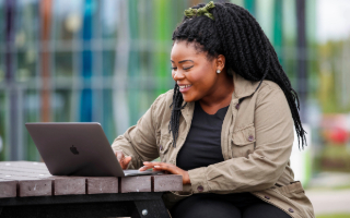 Image for Student looking at laptop