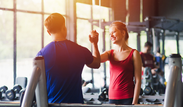 People exercising in the gym