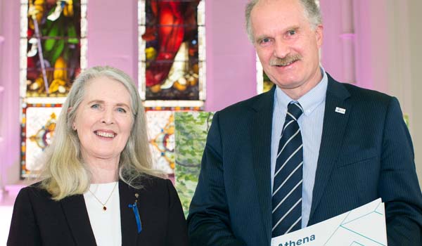 Professor Yvonne Galligan Director of Equality, Diversity and Inclusion and TU Dublin President David FitzPatrick.