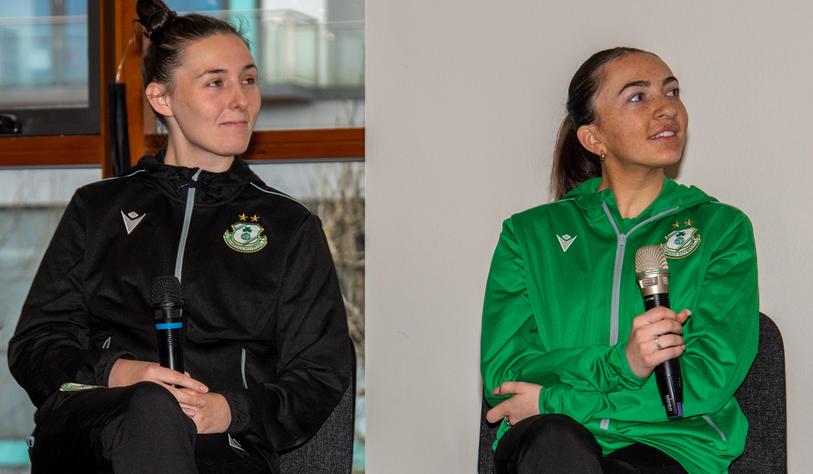 Orlaith White and Ella Kelly Tallaght Stadium