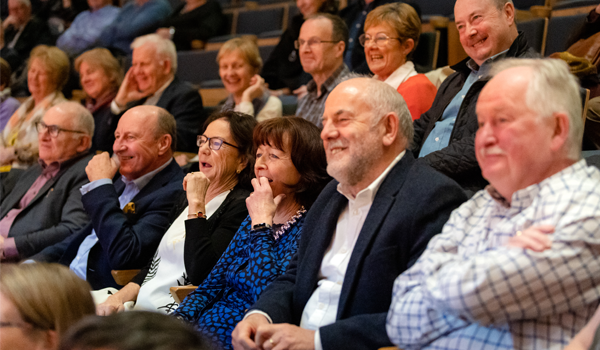 An audience at an event