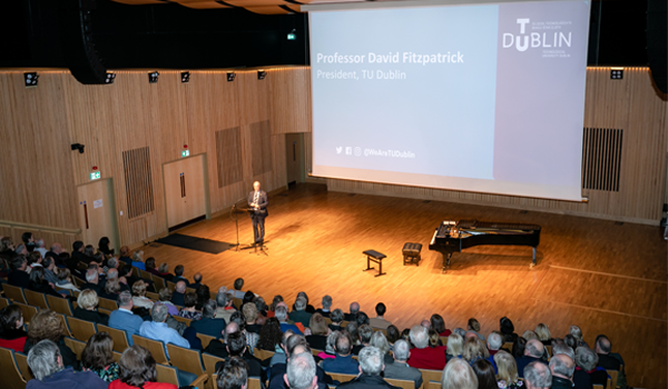 An audience at an event