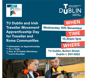 Image for Register Now for the TU Dublin & Irish Traveller Movement "Try a Trade Day"