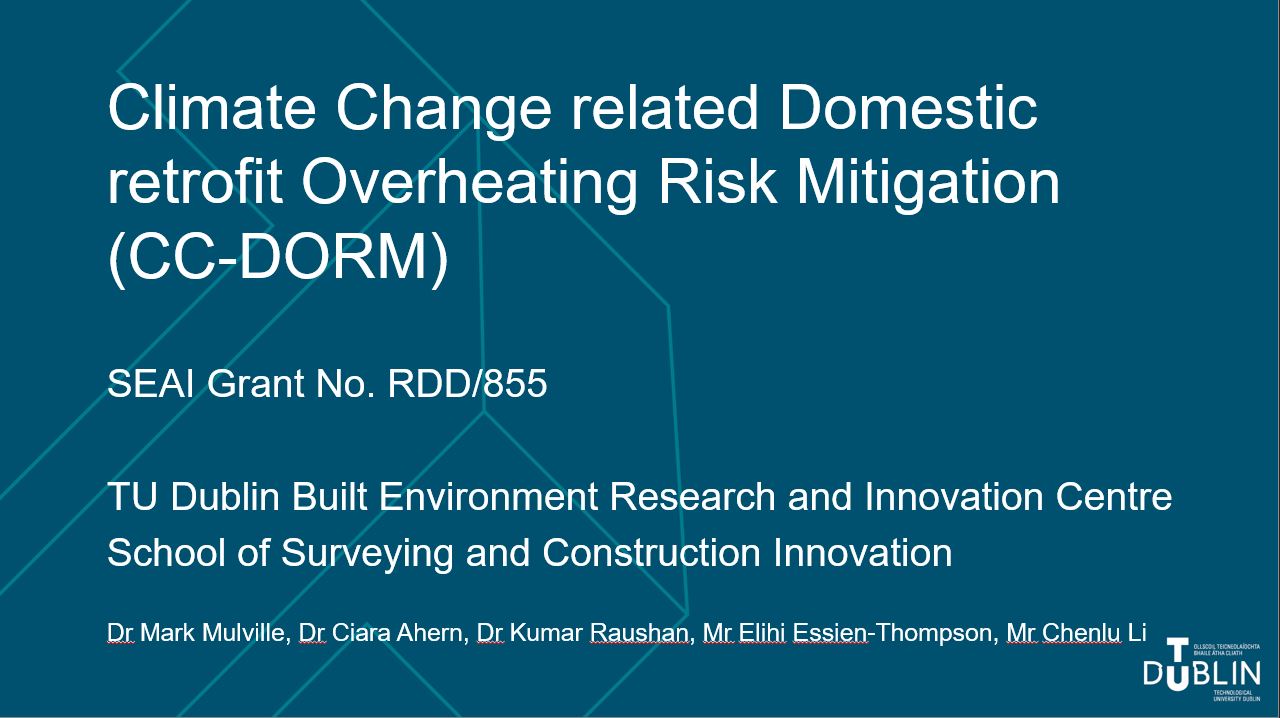 Image for Climate Change related Domestic retrofit Overheating Risk Mitigation (CC-DORM)