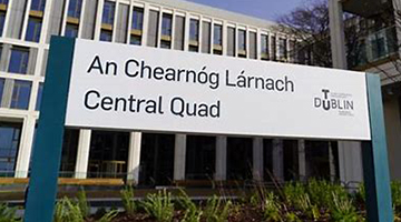 Image for Central Quad sign outside building